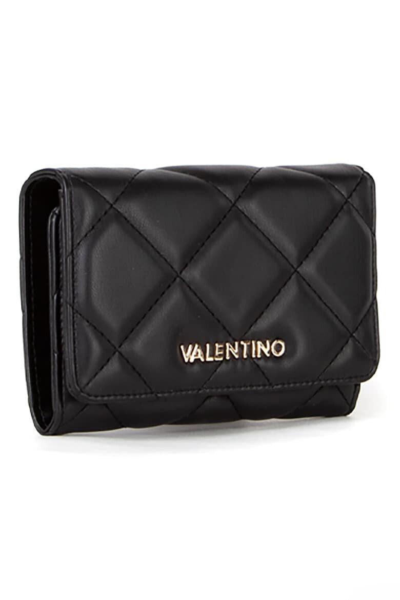 Valentino Bags Портфейл с лого и тройно прегъване - Черен - Pepit.bg