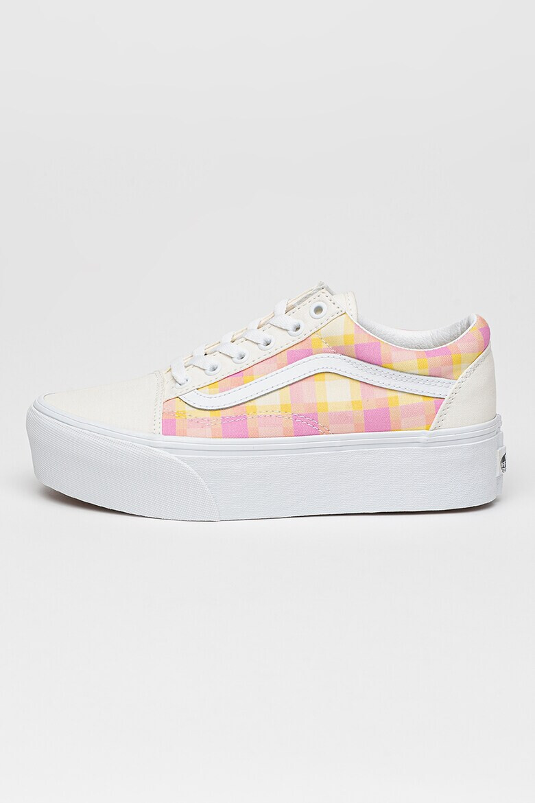 Vans Карирани кецове Old Skool с равна платформа - Pepit.bg