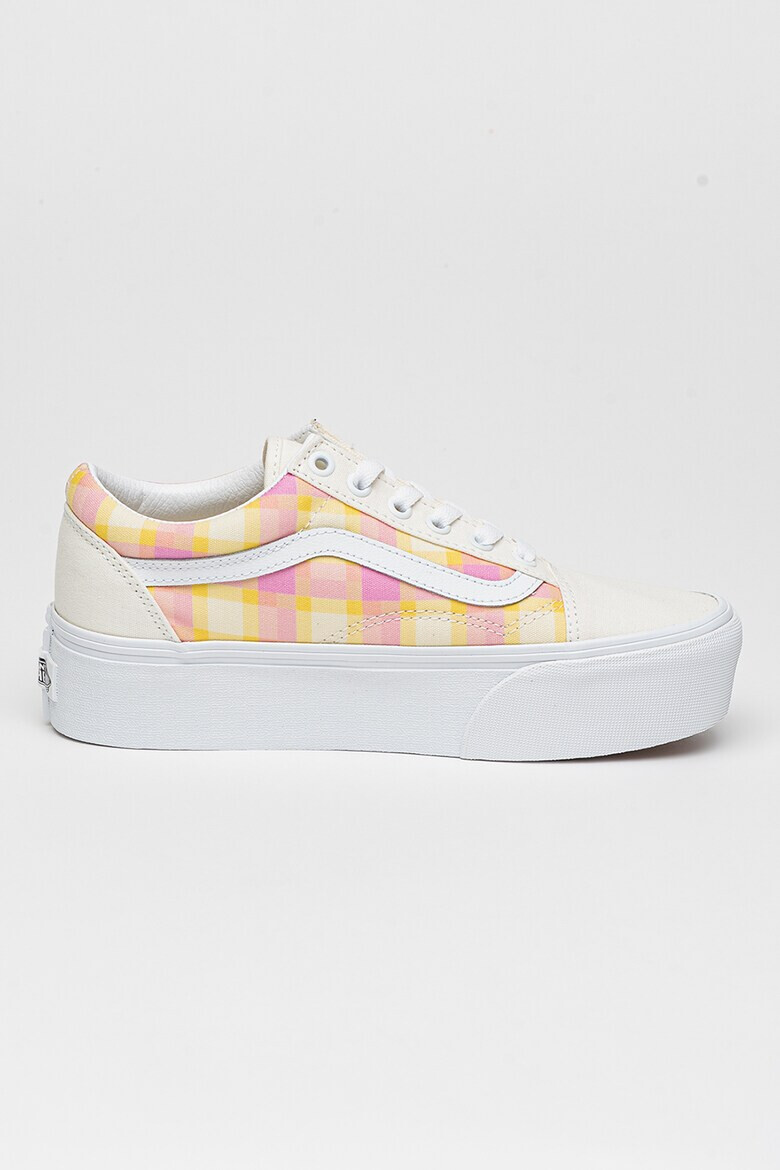 Vans Карирани кецове Old Skool с равна платформа - Pepit.bg