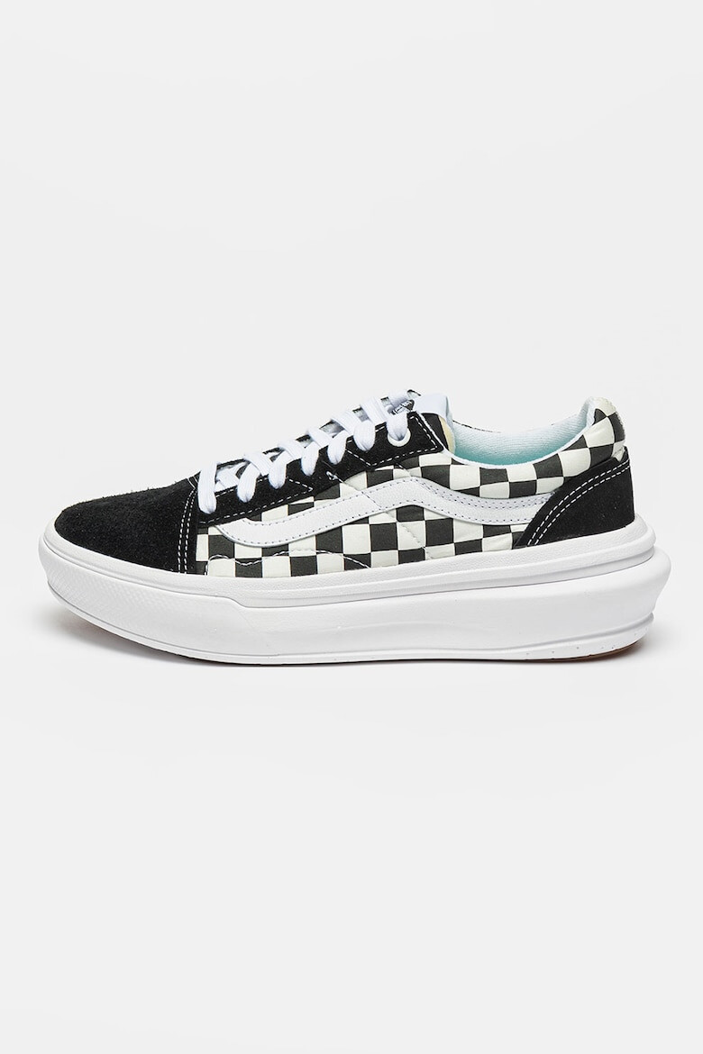 Vans Кецове Old Skool Overt с велур - Бял/Черен - Pepit.bg