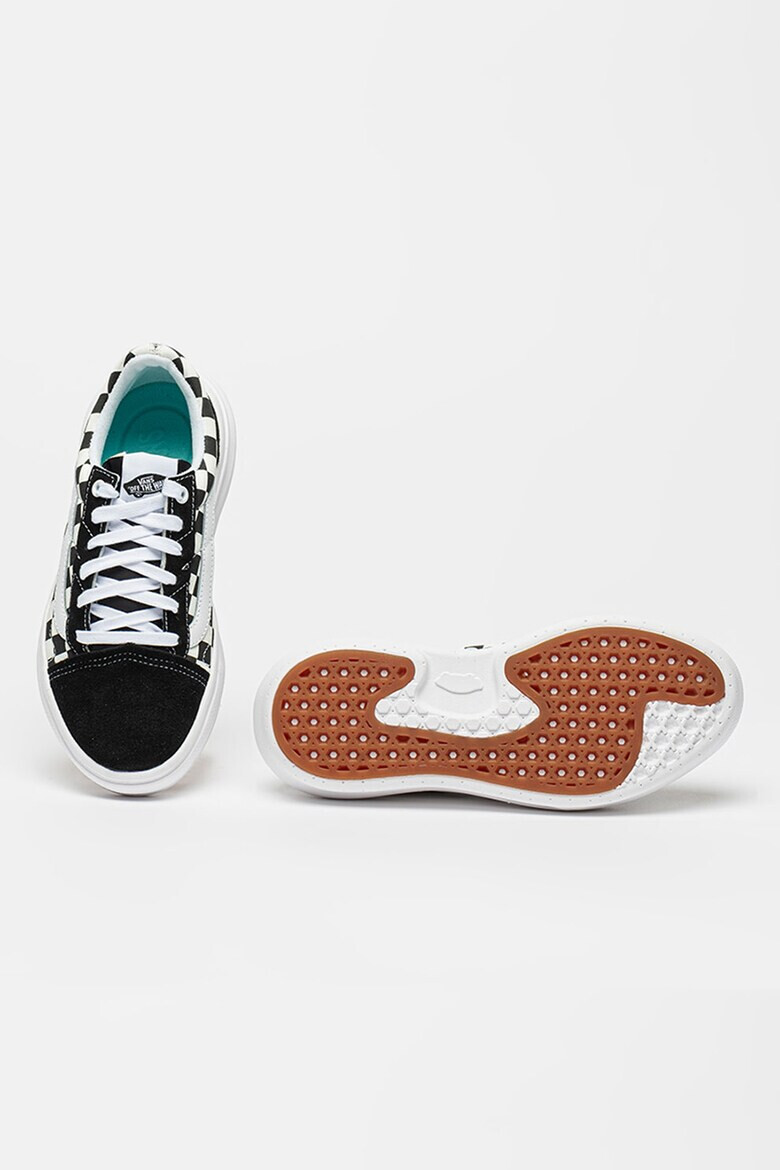 Vans Кецове Old Skool Overt с велур - Бял/Черен - Pepit.bg