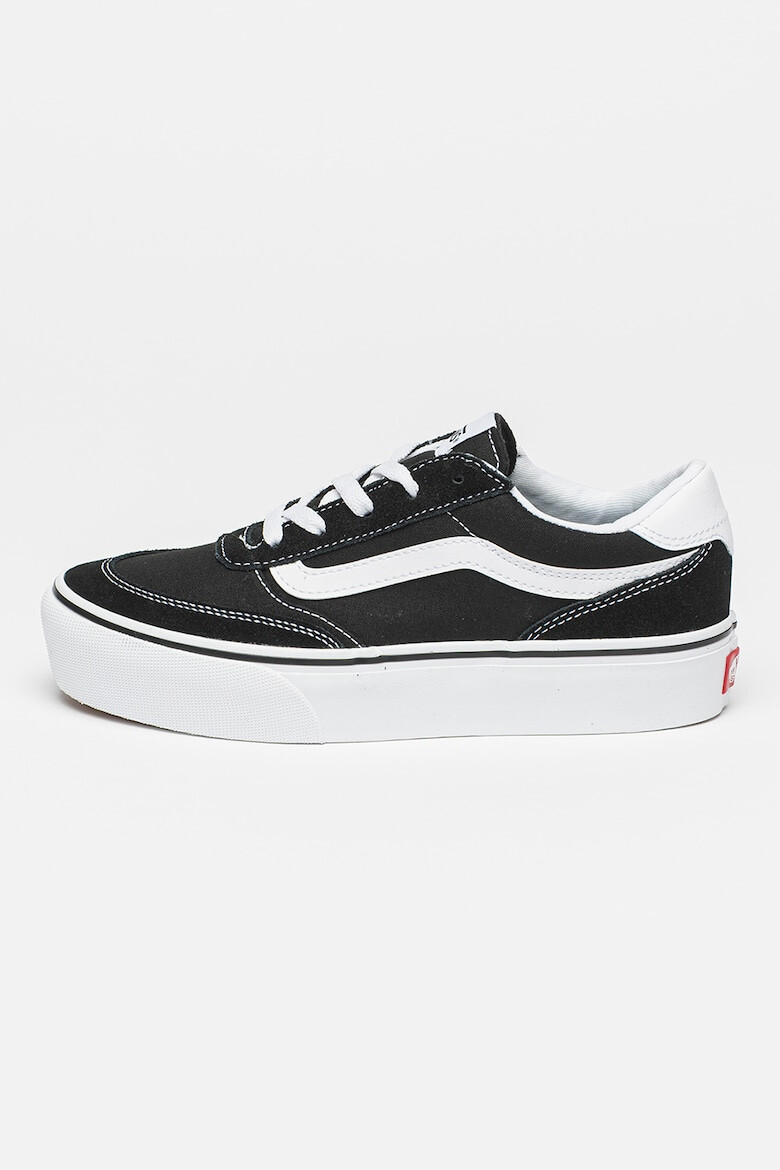 Vans Текстилни кецове Brooklyn с велур - Бял/Черен - Pepit.bg
