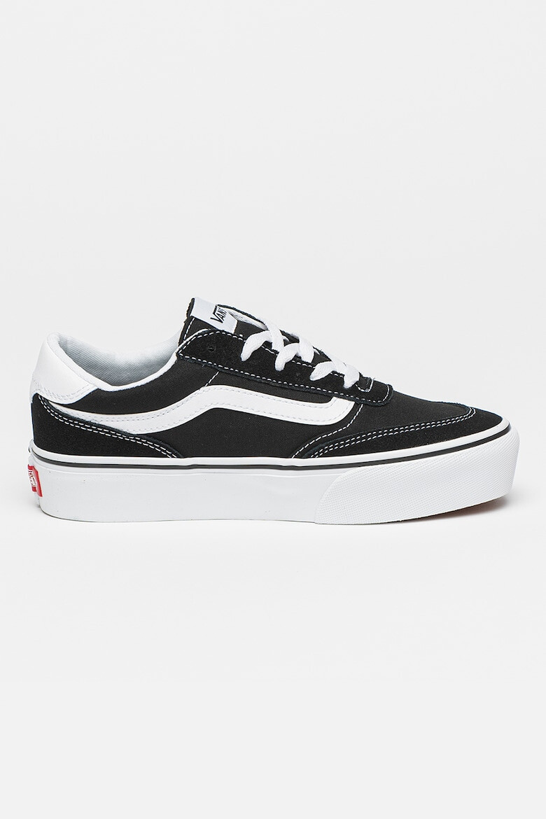 Vans Текстилни кецове Brooklyn с велур - Бял/Черен - Pepit.bg