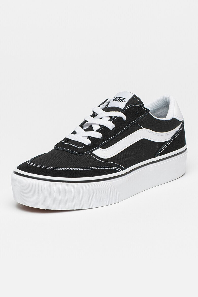 Vans Текстилни кецове Brooklyn с велур - Бял/Черен - Pepit.bg