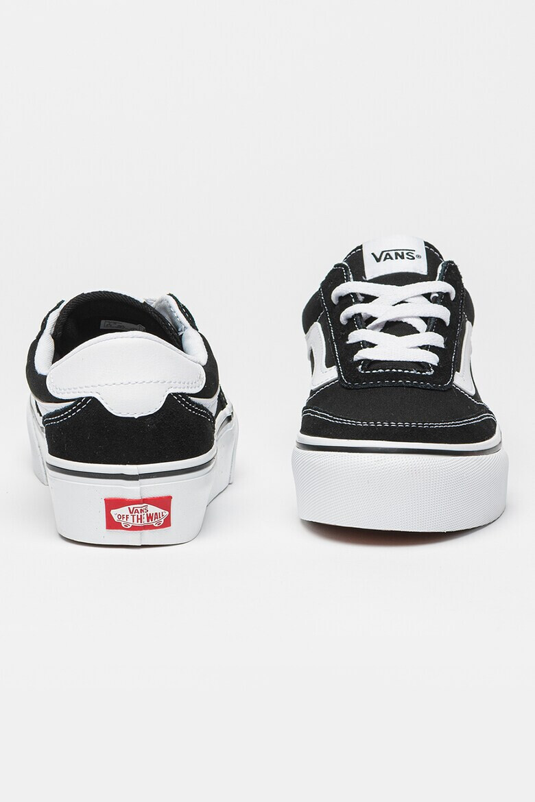 Vans Текстилни кецове Brooklyn с велур - Бял/Черен - Pepit.bg