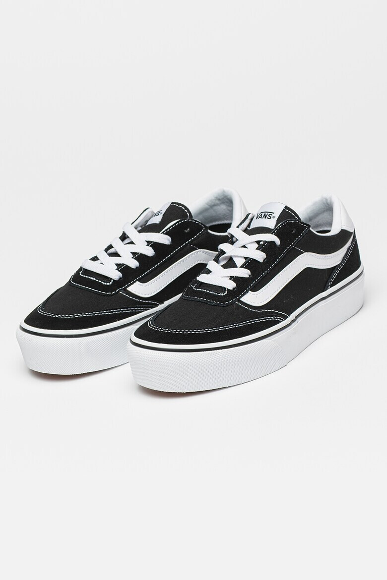 Vans Текстилни кецове Brooklyn с велур - Бял/Черен - Pepit.bg