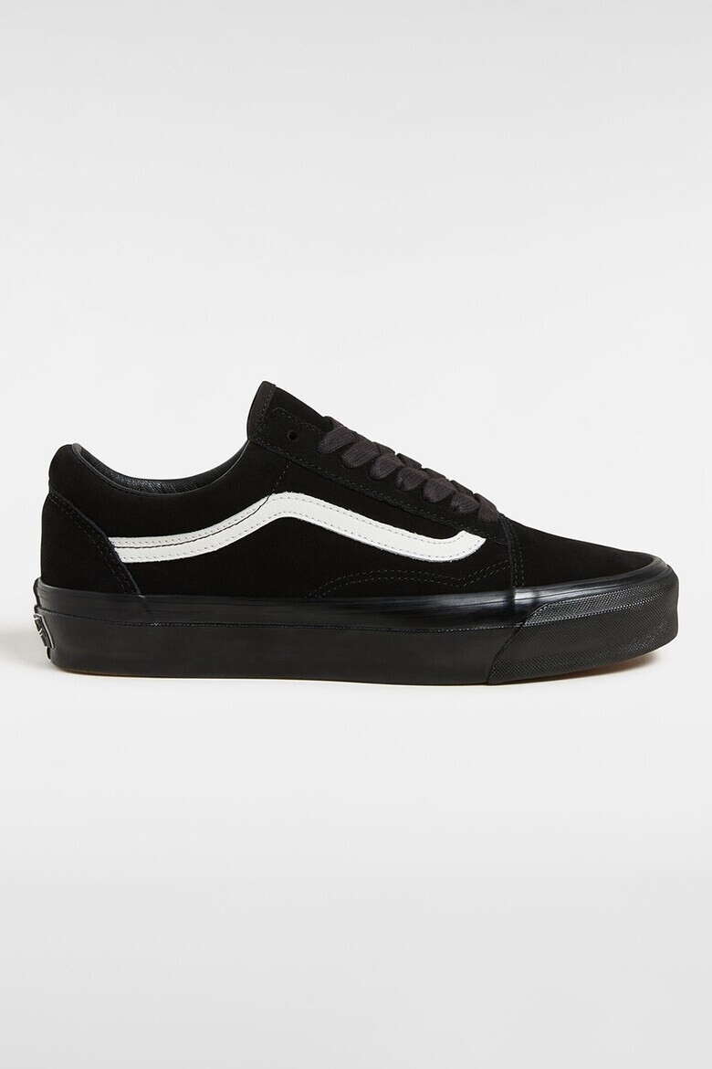 Vans Велурени кецове с лого - Бял/Черен - Pepit.bg