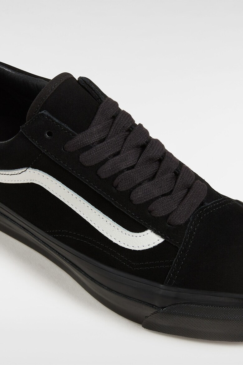 Vans Велурени кецове с лого - Бял/Черен - Pepit.bg