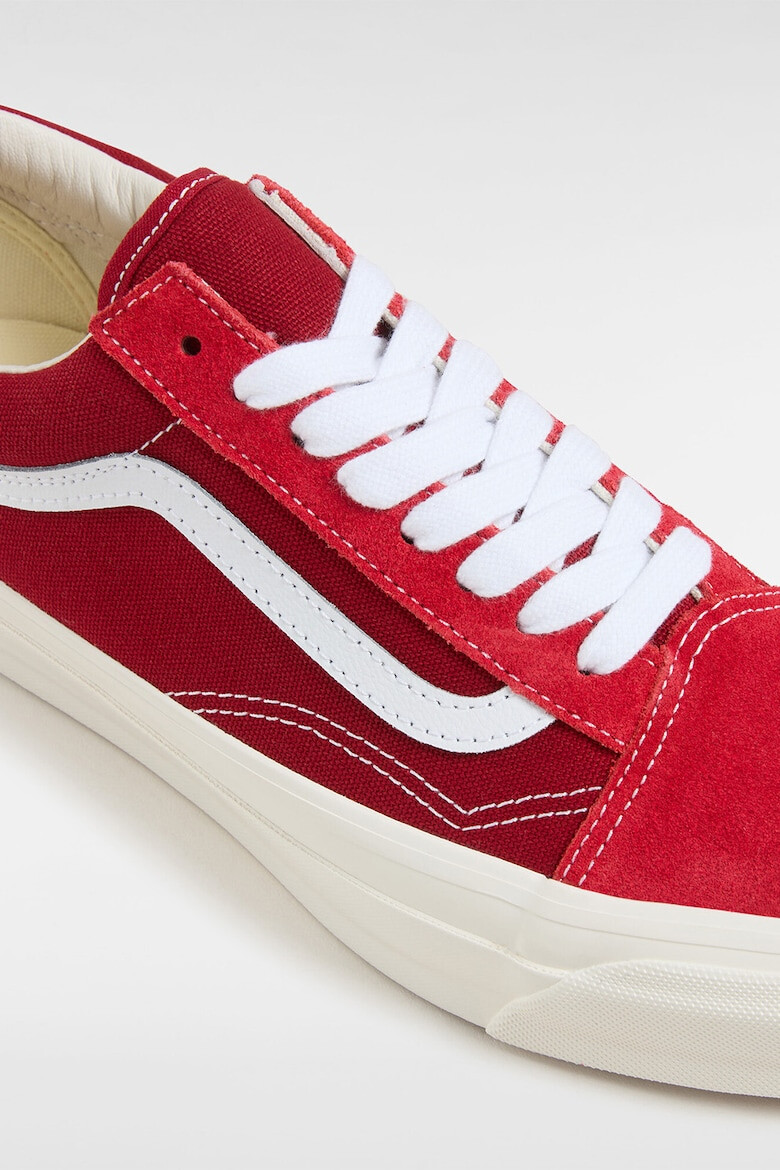 Vans Велурени кецове с лого - Червен/Бял - Pepit.bg