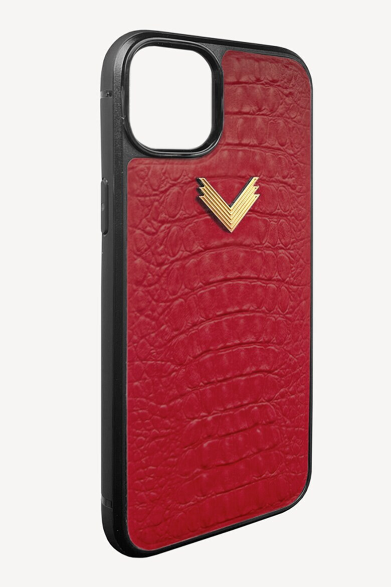 VELANTE OFFICIALE Кожен калъф за Iphone14 Plus - Червен/Златист - Pepit.bg