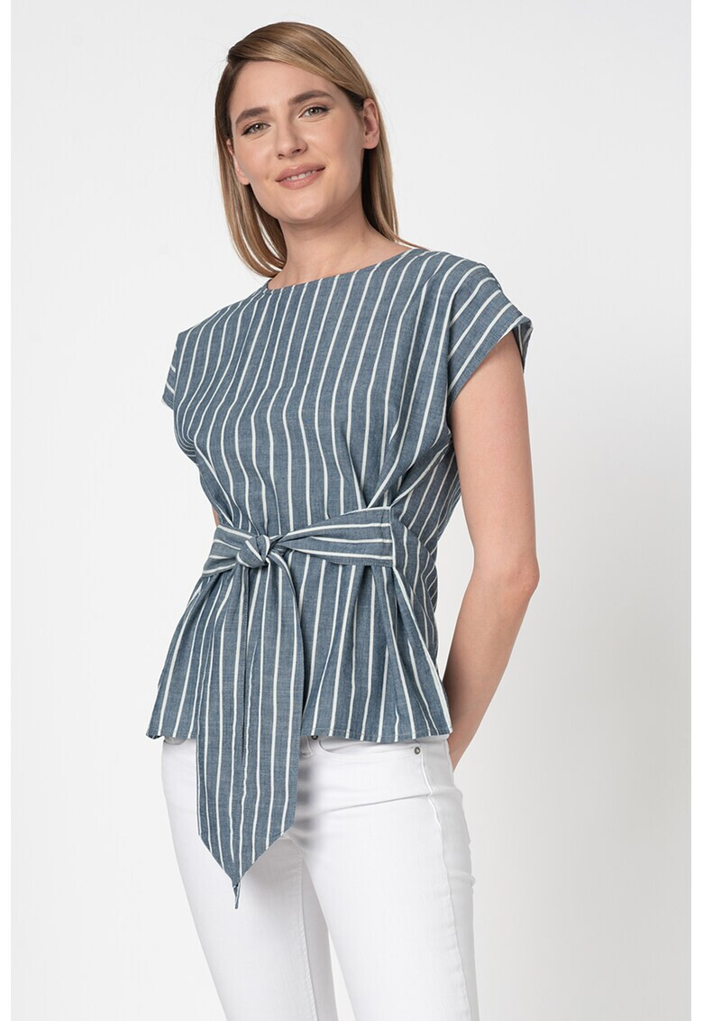 Vero Moda Блуза Miley от шамбре с колан - Pepit.bg