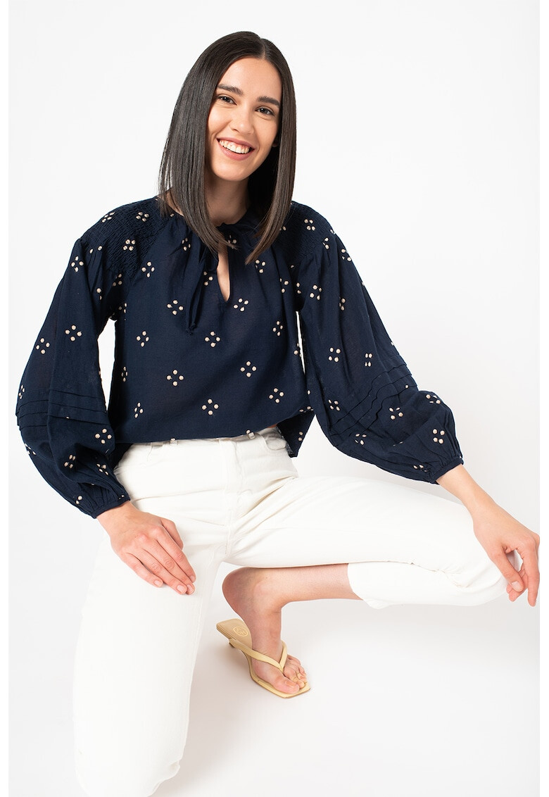 Vero Moda Блуза с лен и бродерии - Pepit.bg