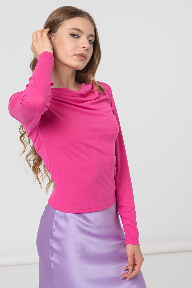 Vero Moda Блуза с памук и драпирано деколте - Pepit.bg