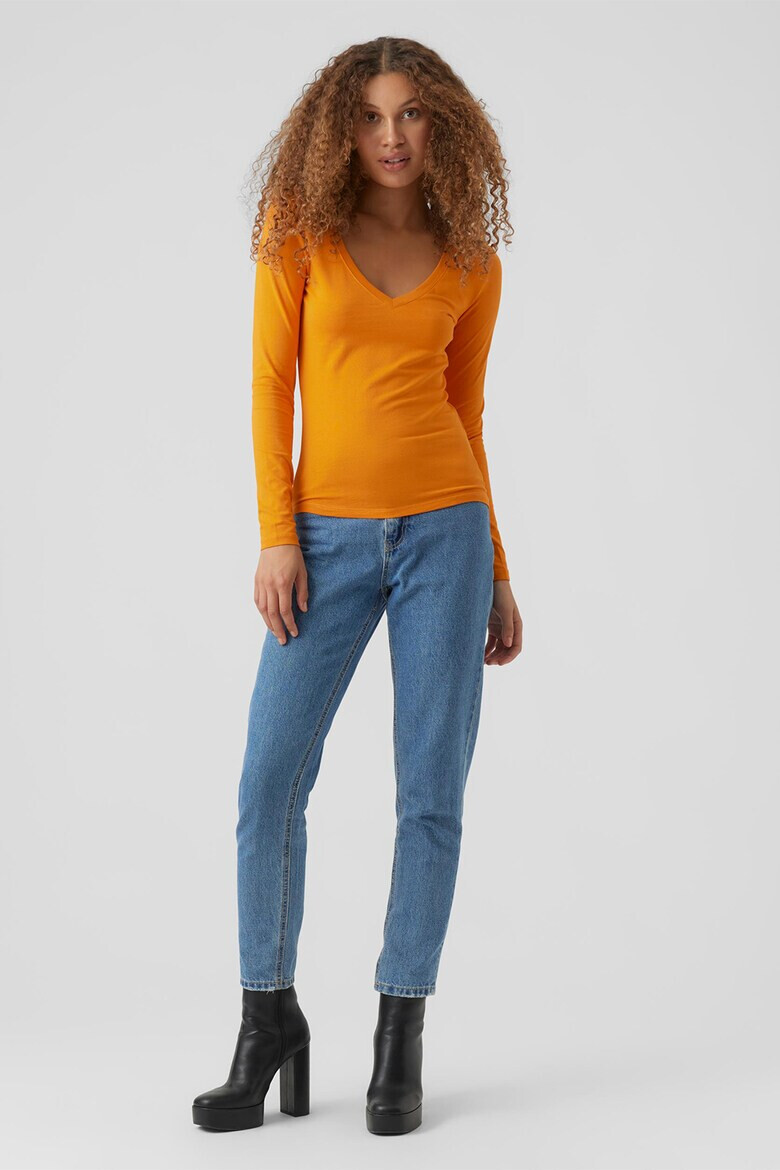 Vero Moda Блуза с памук с шпиц - Pepit.bg