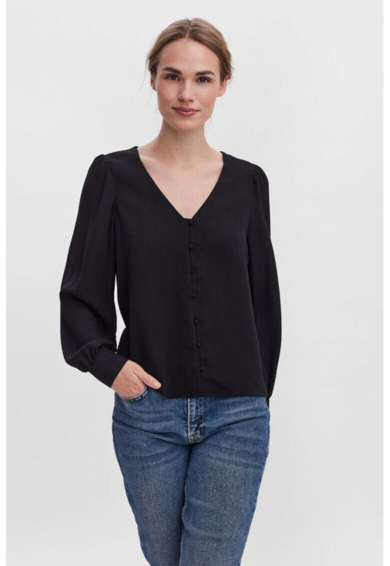 Vero Moda Блуза с шпиц и дълги ръкави - Pepit.bg