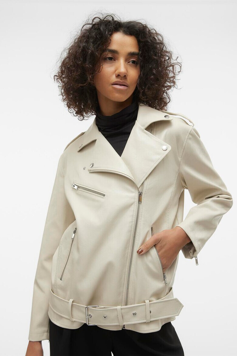 Vero Moda Яке Paula от еко кожа - Крем - Pepit.bg