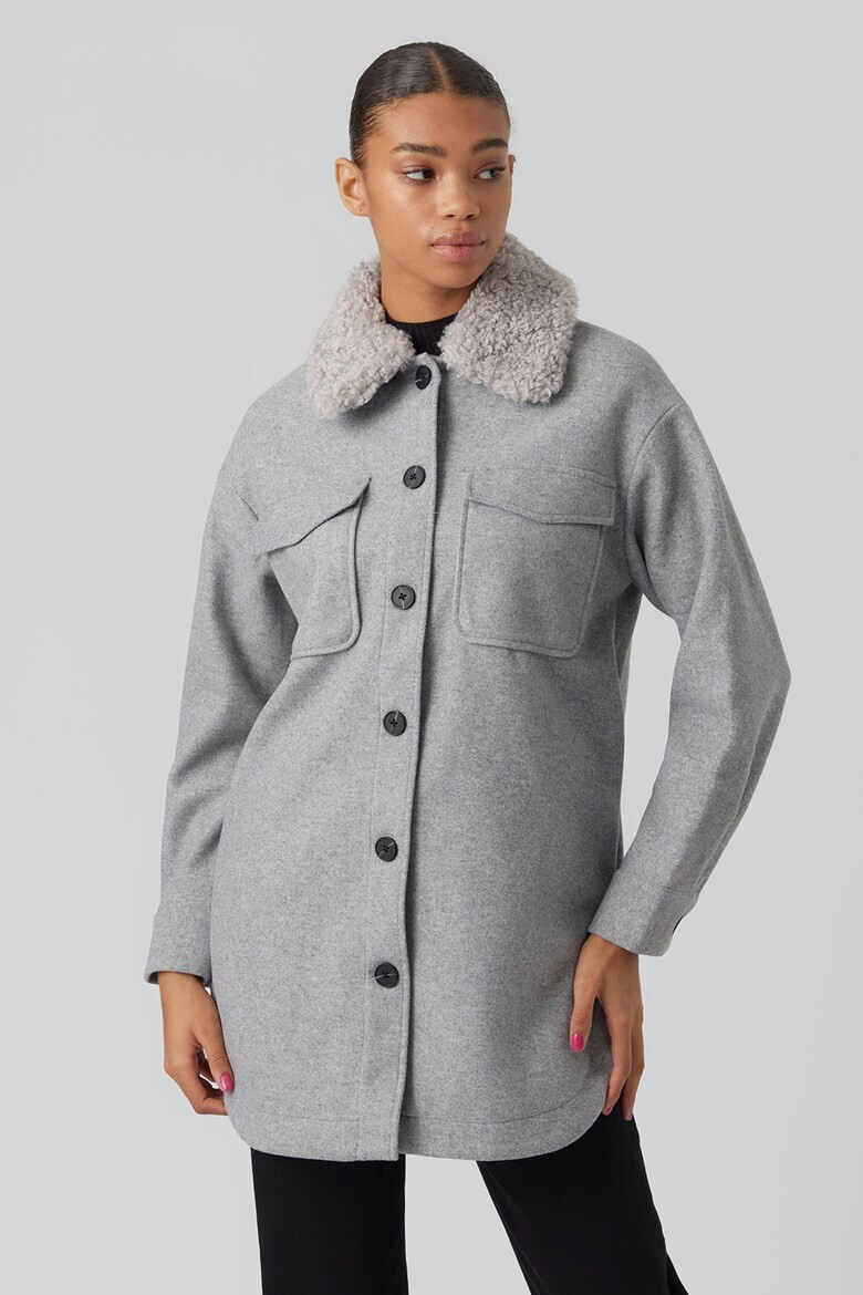 Vero Moda Яке с яка от еко вълна - Pepit.bg