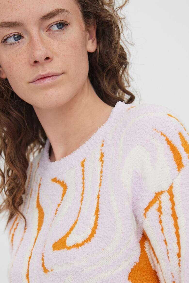 Vero Moda Къс пуловер с фигурален десен - Pepit.bg