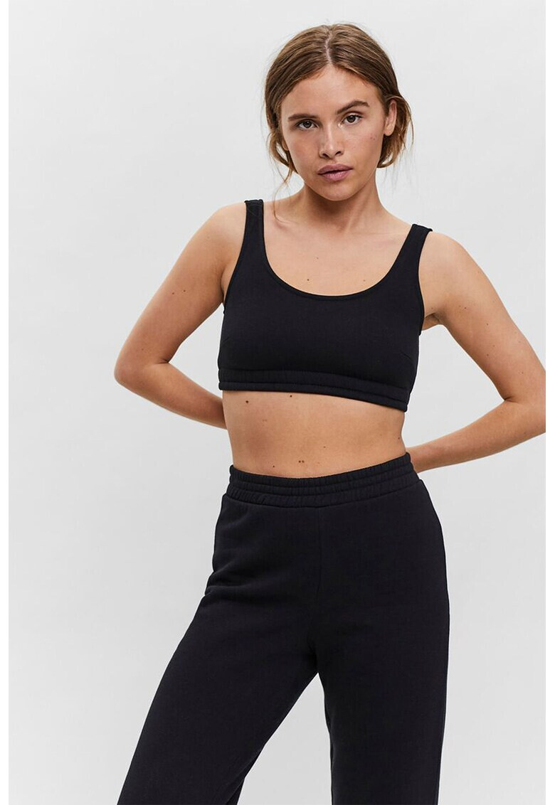 Vero Moda Къс топ с еластичен подгъв Papaya - Pepit.bg