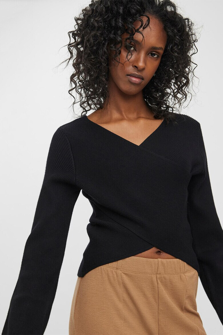 Vero Moda Къс застъпен пуловер Willow - Pepit.bg