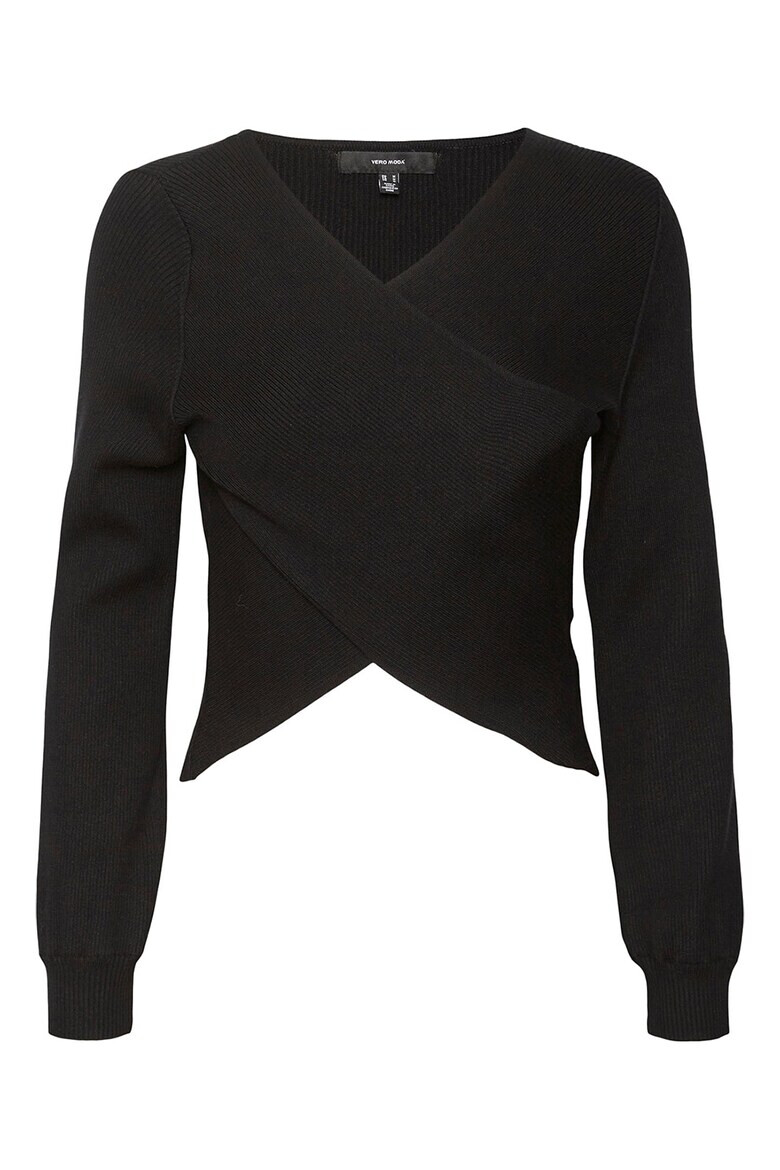 Vero Moda Къс застъпен пуловер Willow - Pepit.bg