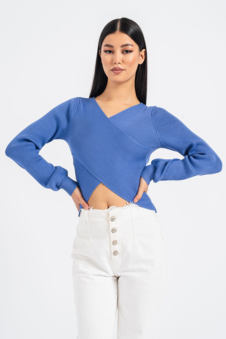 Vero Moda Къс застъпен пуловер Willow - Pepit.bg