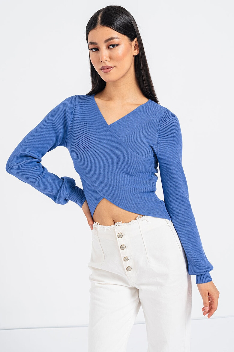 Vero Moda Къс застъпен пуловер Willow - Pepit.bg