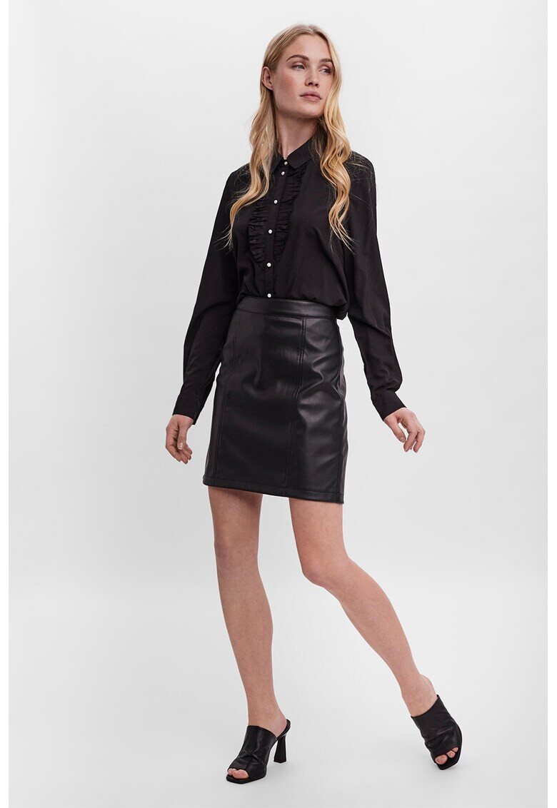 Vero Moda Къса пола от еко кожа - Pepit.bg