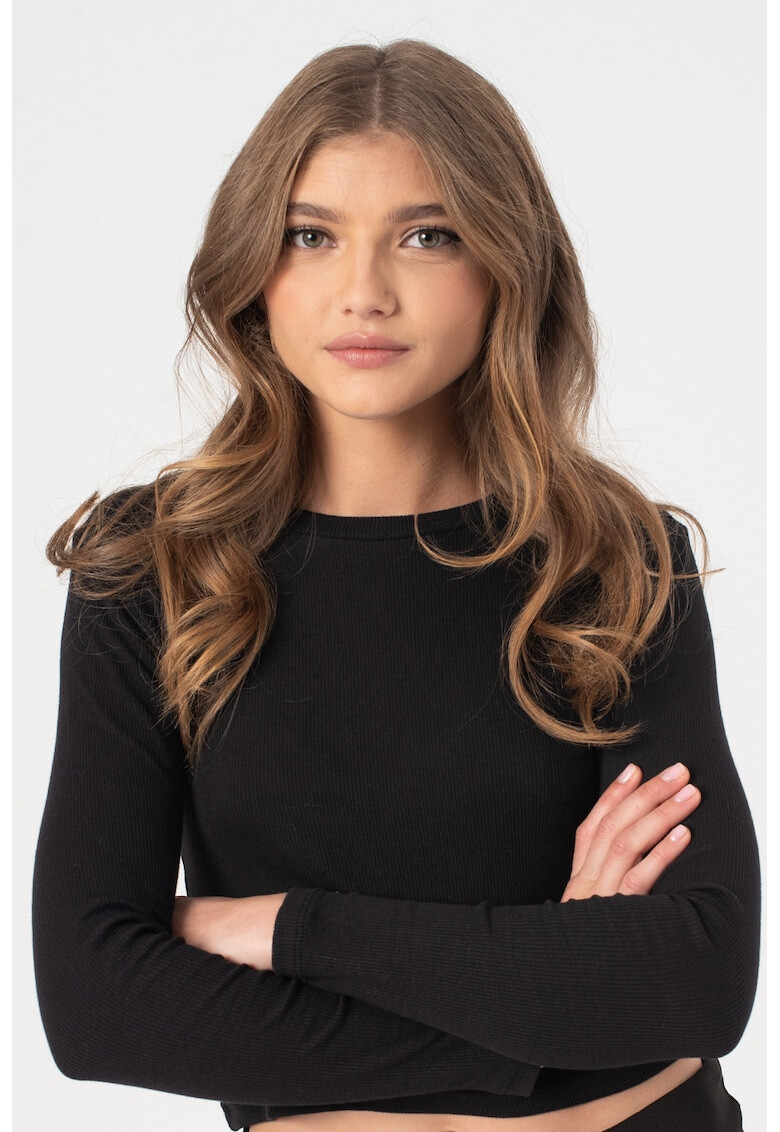 Vero Moda Къса рипсена блуза Natasha - Pepit.bg