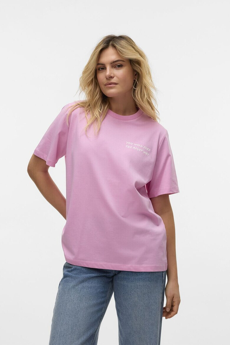 Vero Moda Памучна тениска с принт - Pepit.bg