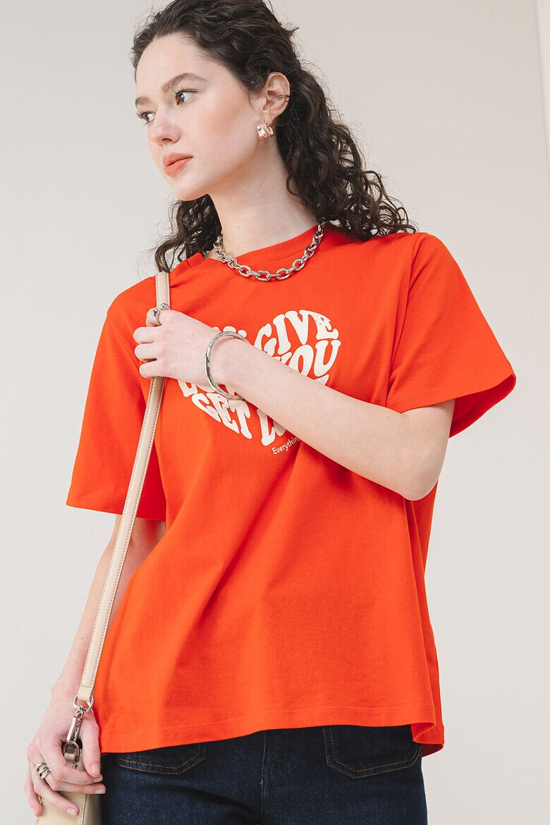 Vero Moda Памучна тениска Valerie - Pepit.bg