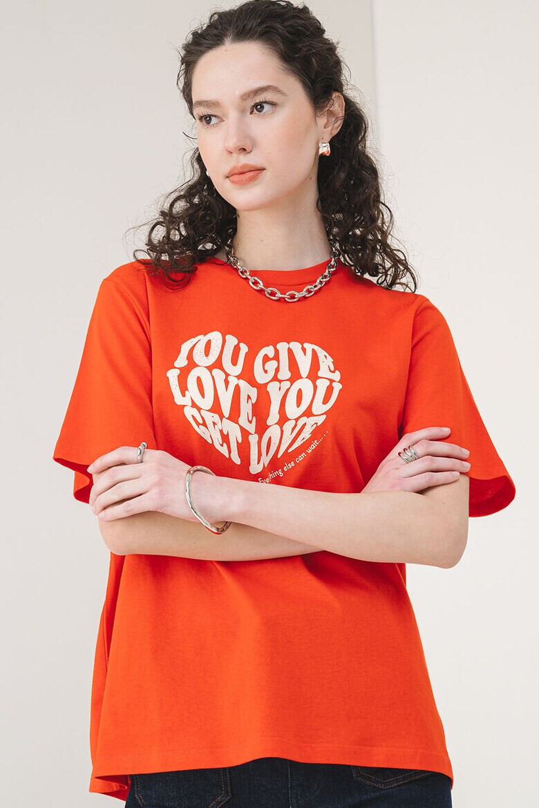 Vero Moda Памучна тениска Valerie - Pepit.bg
