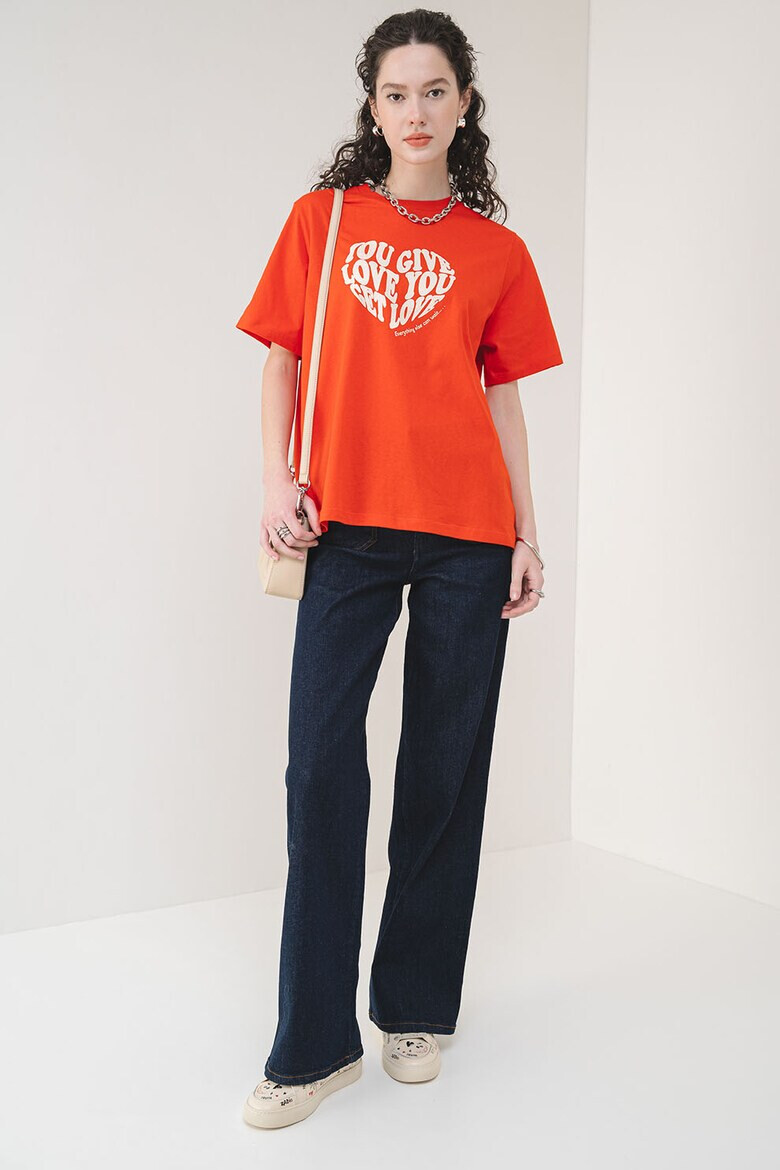 Vero Moda Памучна тениска Valerie - Pepit.bg