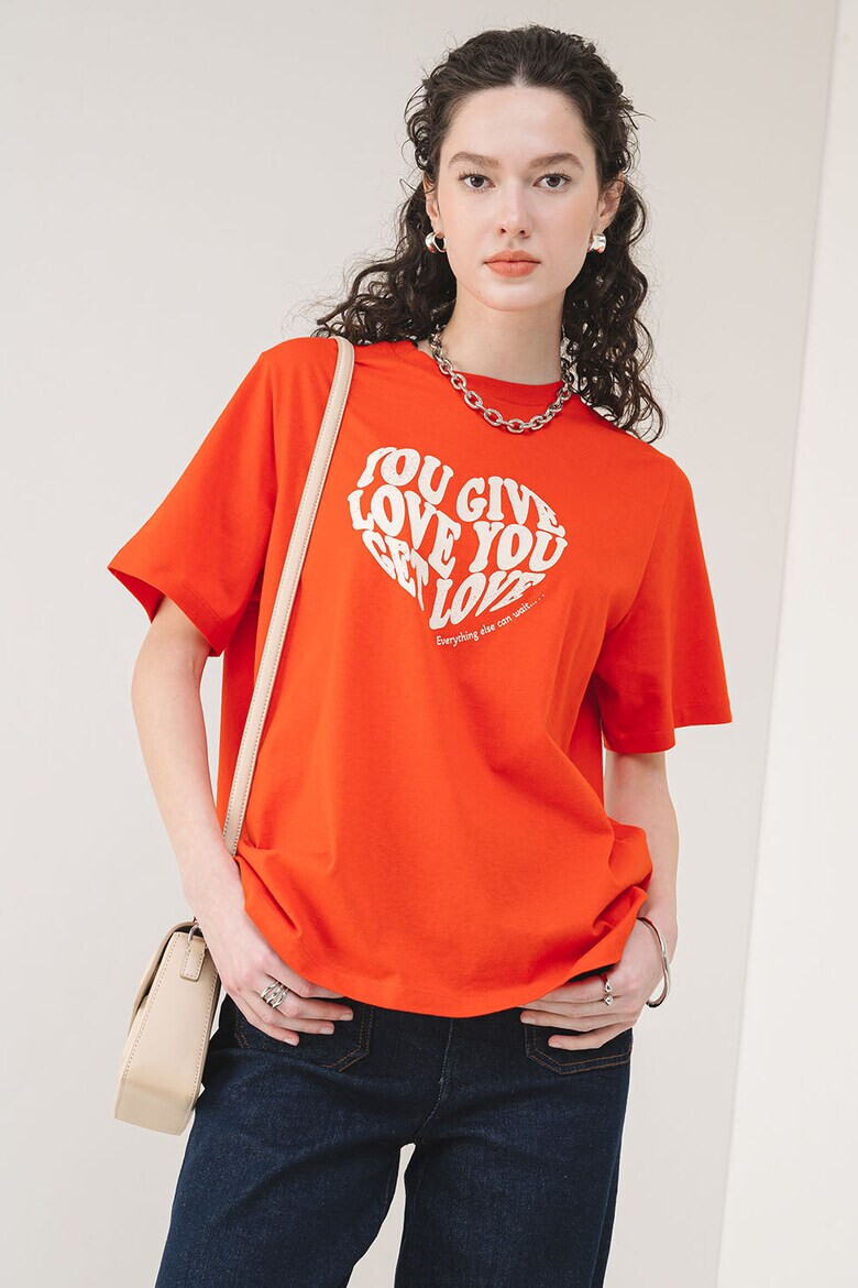 Vero Moda Памучна тениска Valerie - Pepit.bg