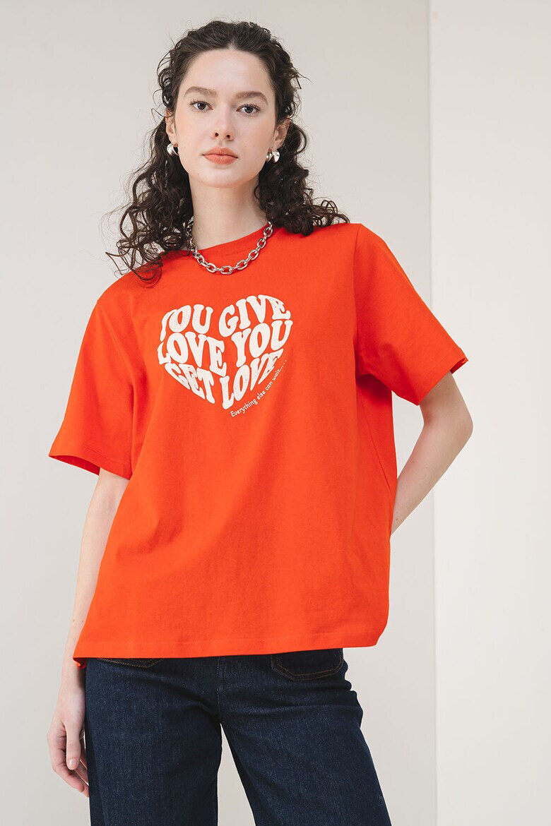Vero Moda Памучна тениска Valerie - Pepit.bg