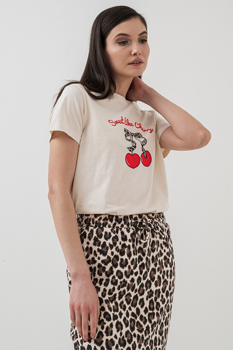 Vero Moda Памучна тениска Vanessa с принт - Pepit.bg