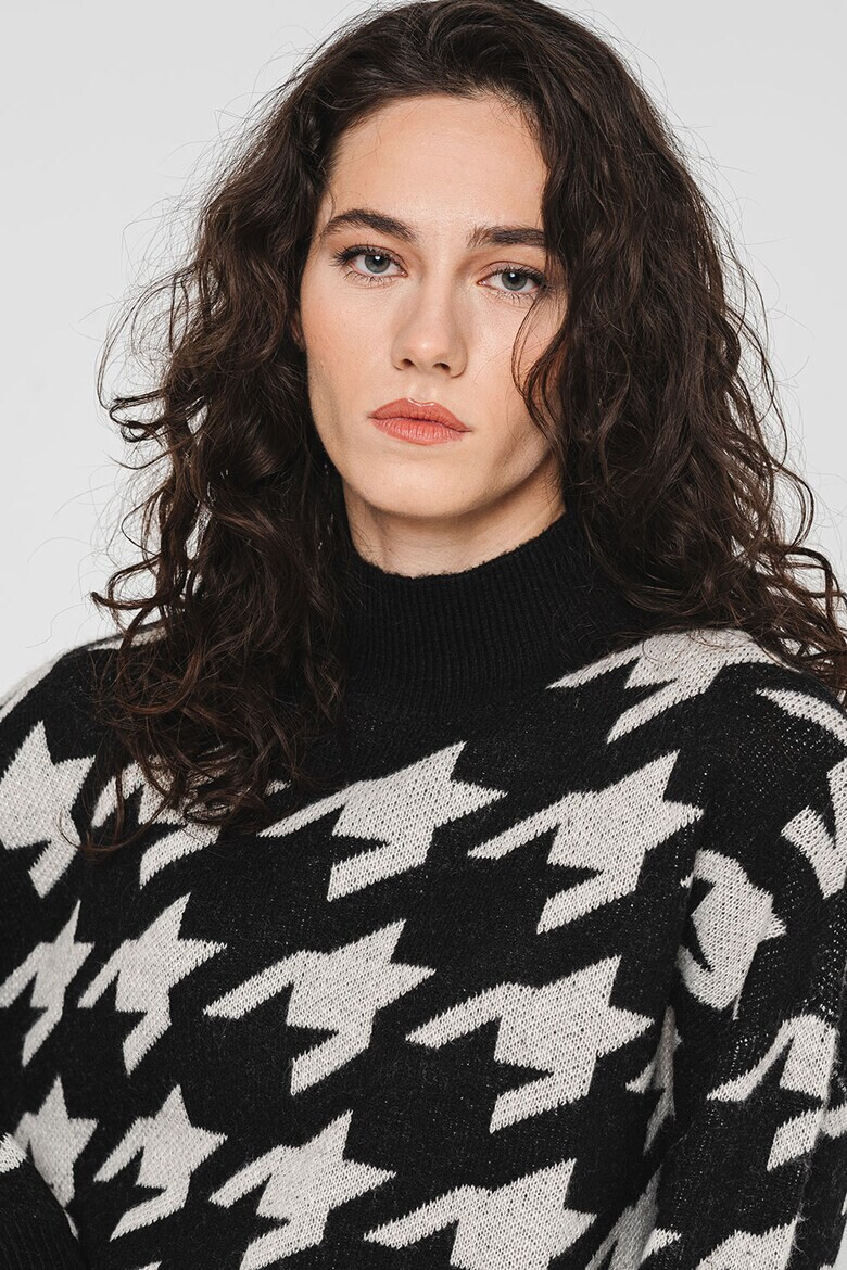 Vero Moda Пепитен пуловер с дълги ръкави - Pepit.bg