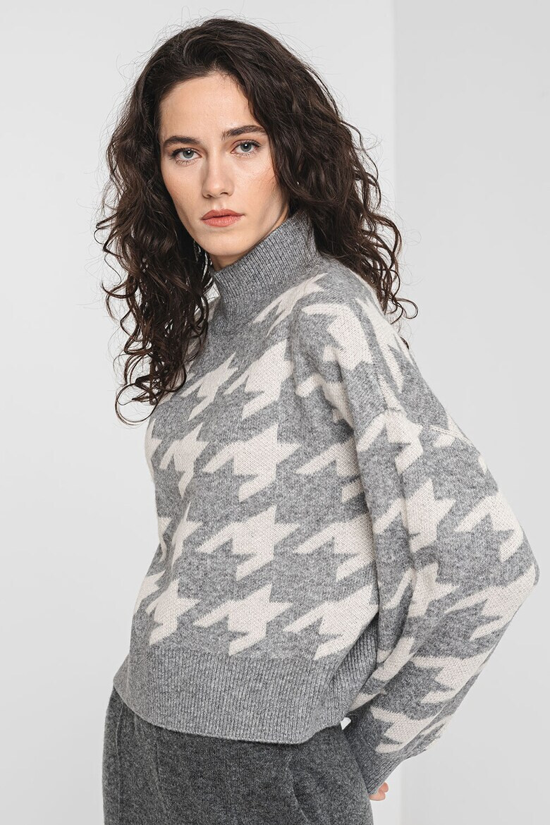 Vero Moda Пепитен пуловер с дълги ръкави - Pepit.bg