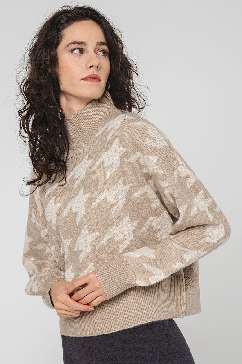 Vero Moda Пепитен пуловер с дълги ръкави - Pepit.bg