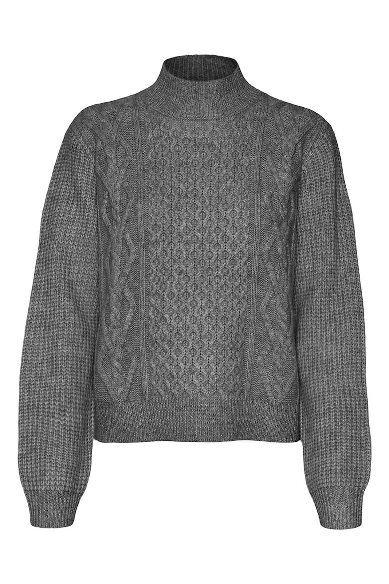Vero Moda Плетен пуловер Universe - Сив меланж - Pepit.bg
