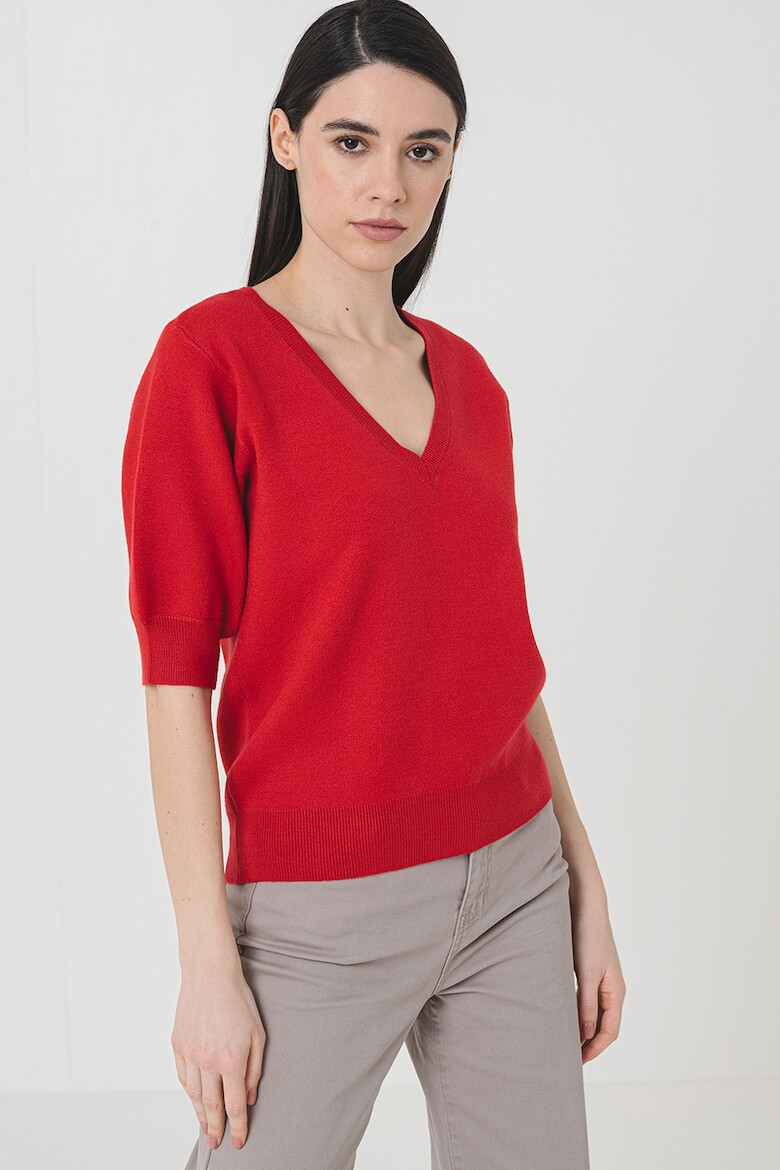 Vero Moda Пуловер с шпиц и еластични маншети - Pepit.bg