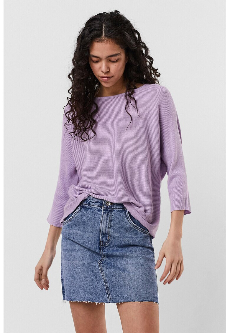 Vero Moda Рипсена блуза с 3/4 ръкави - Pepit.bg