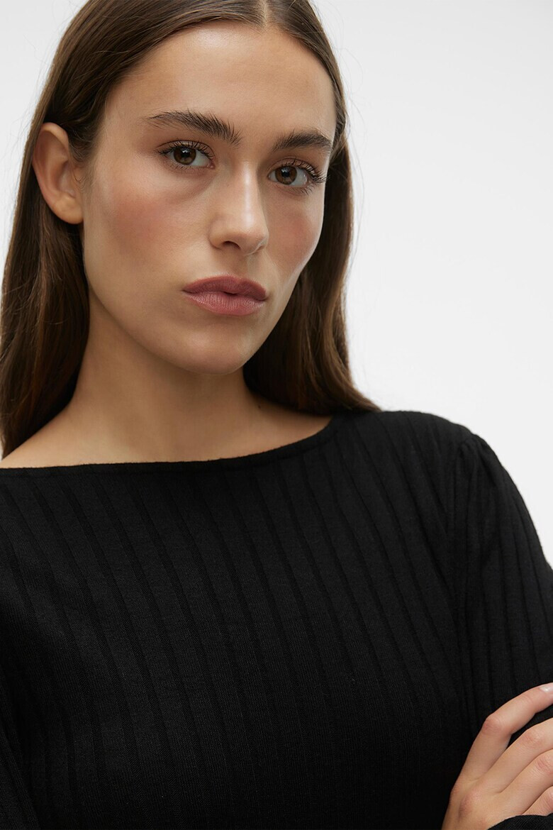 Vero Moda Рипсена блуза с деколте тип лодка - Pepit.bg