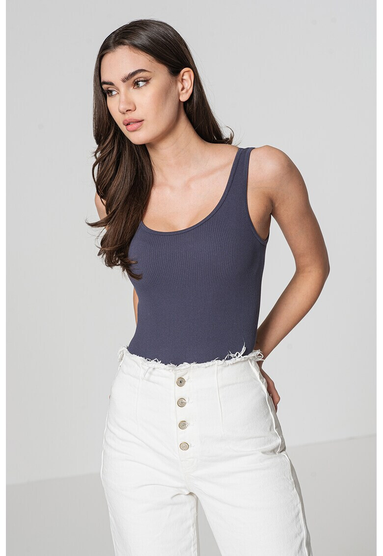 Vero Moda Рипсено боди Eve тип топ - Pepit.bg