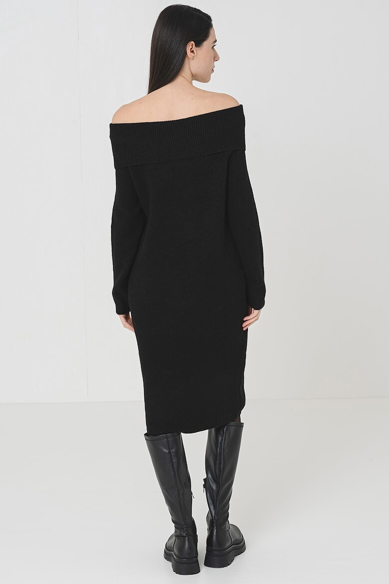 Vero Moda Рокля с голи рамене - Черен - Pepit.bg