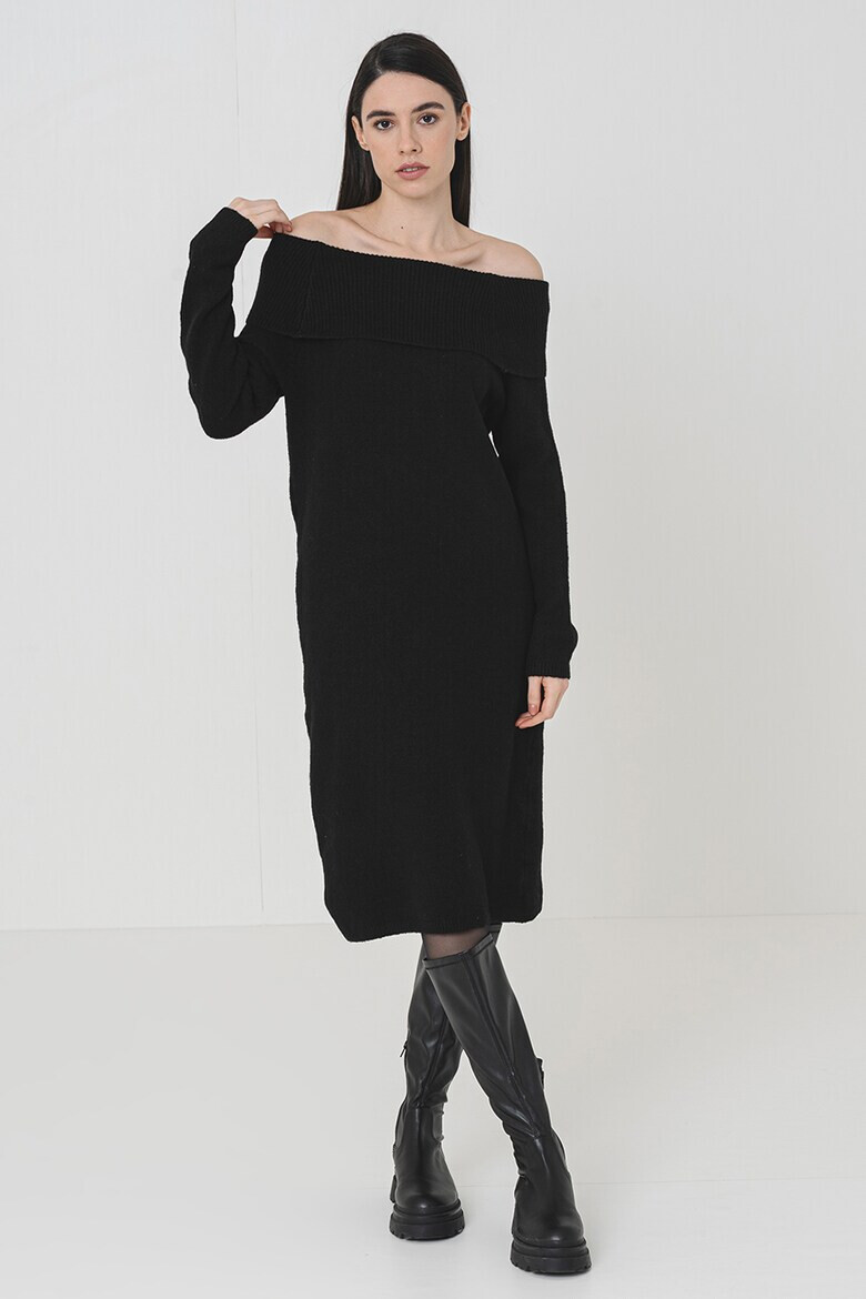 Vero Moda Рокля с голи рамене - Черен - Pepit.bg