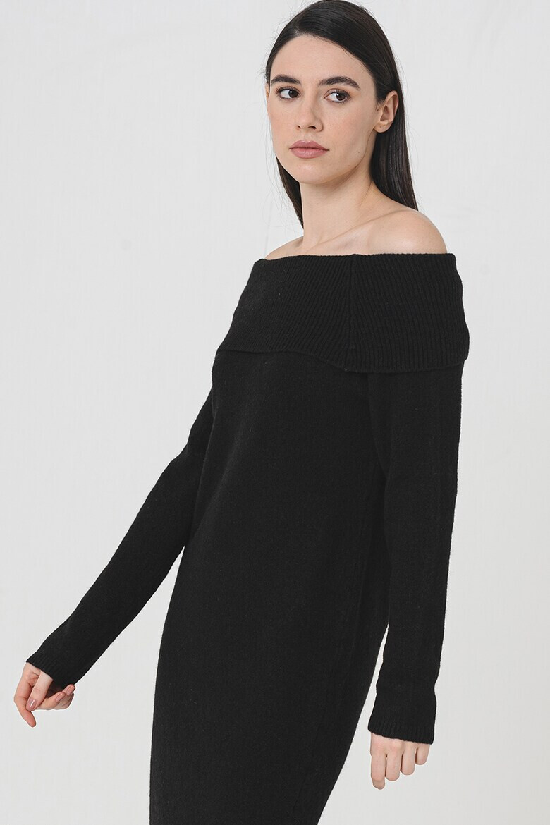 Vero Moda Рокля с голи рамене - Черен - Pepit.bg