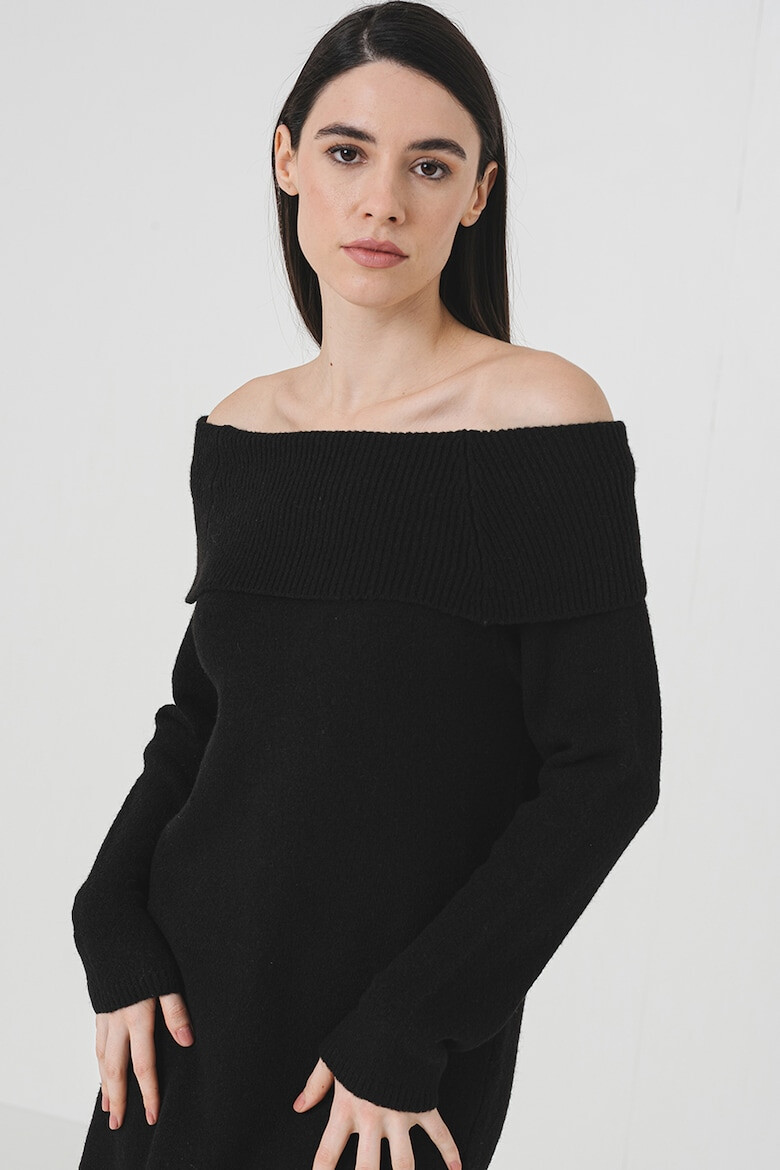 Vero Moda Рокля с голи рамене - Черен - Pepit.bg