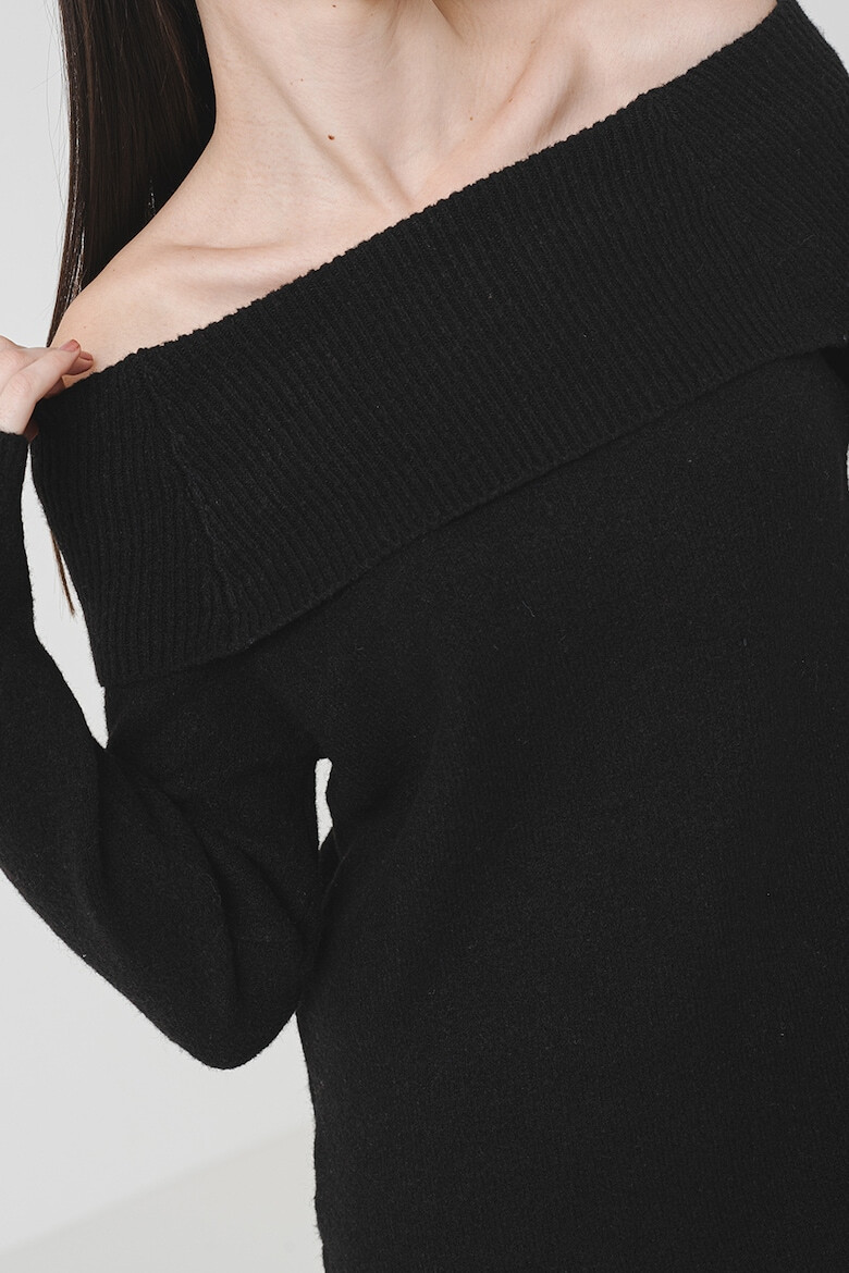 Vero Moda Рокля с голи рамене - Черен - Pepit.bg