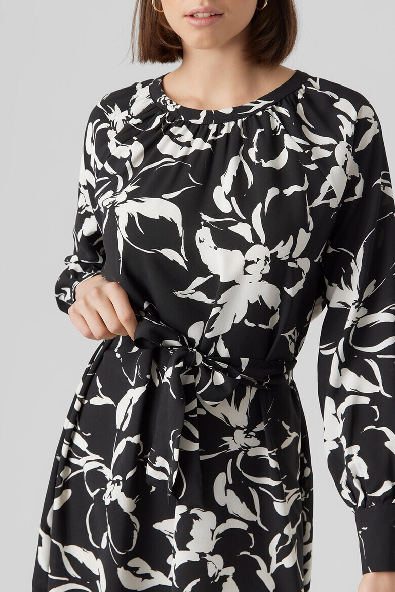 Vero Moda Рокля с принт и връзка - Pepit.bg